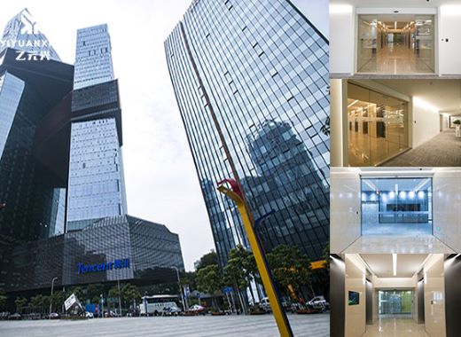 腾讯大厦玻璃自动感应门-乙元兴出品